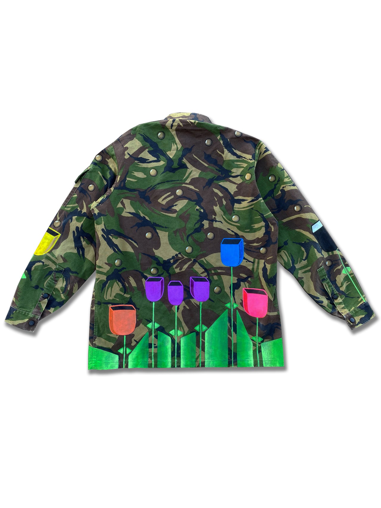 "Tulip Mania" Upcycled Dutch Camo Jacket
