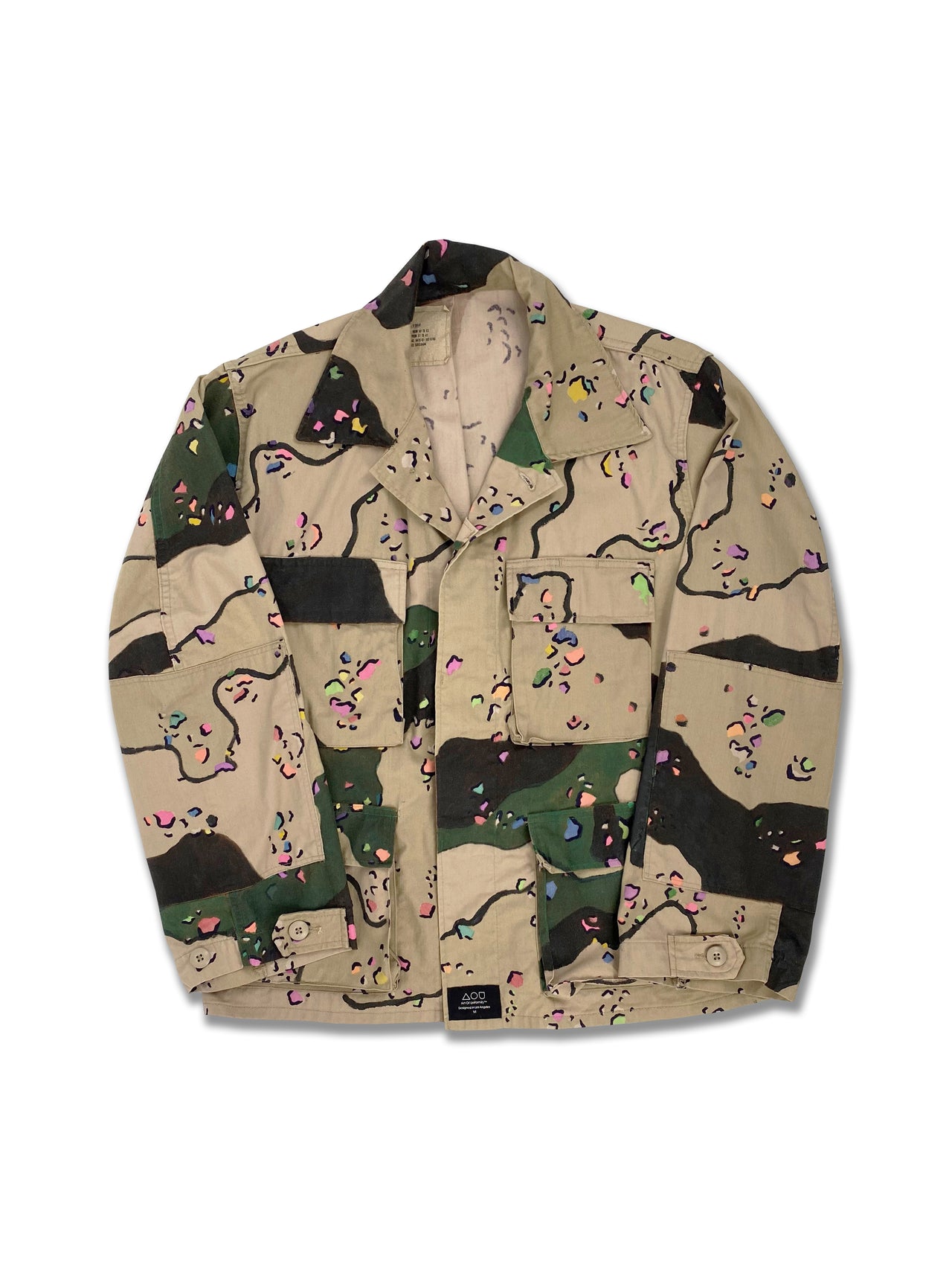 "Urban Camo" Upcycled Military Jacket