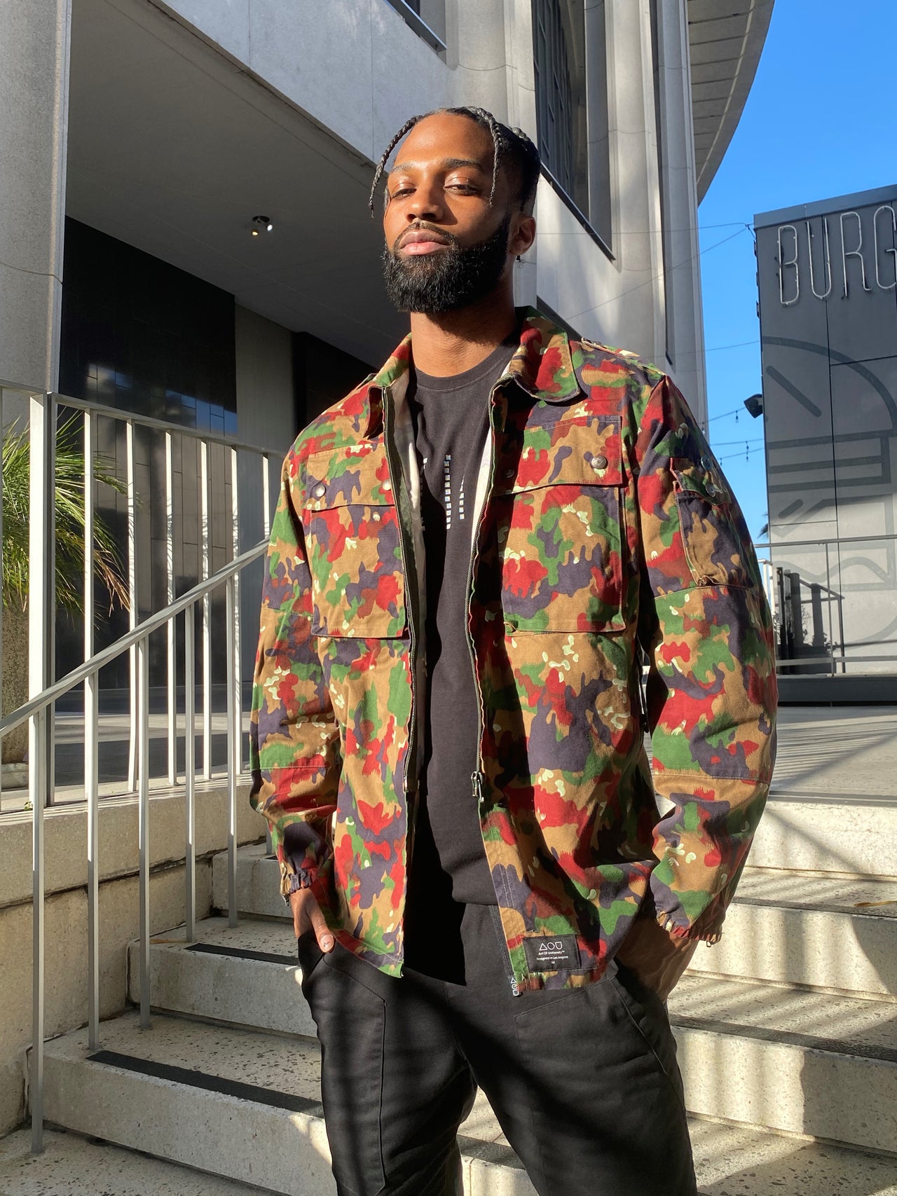 "Edelweiss" Upcycled Swiss Camo Military Jacket