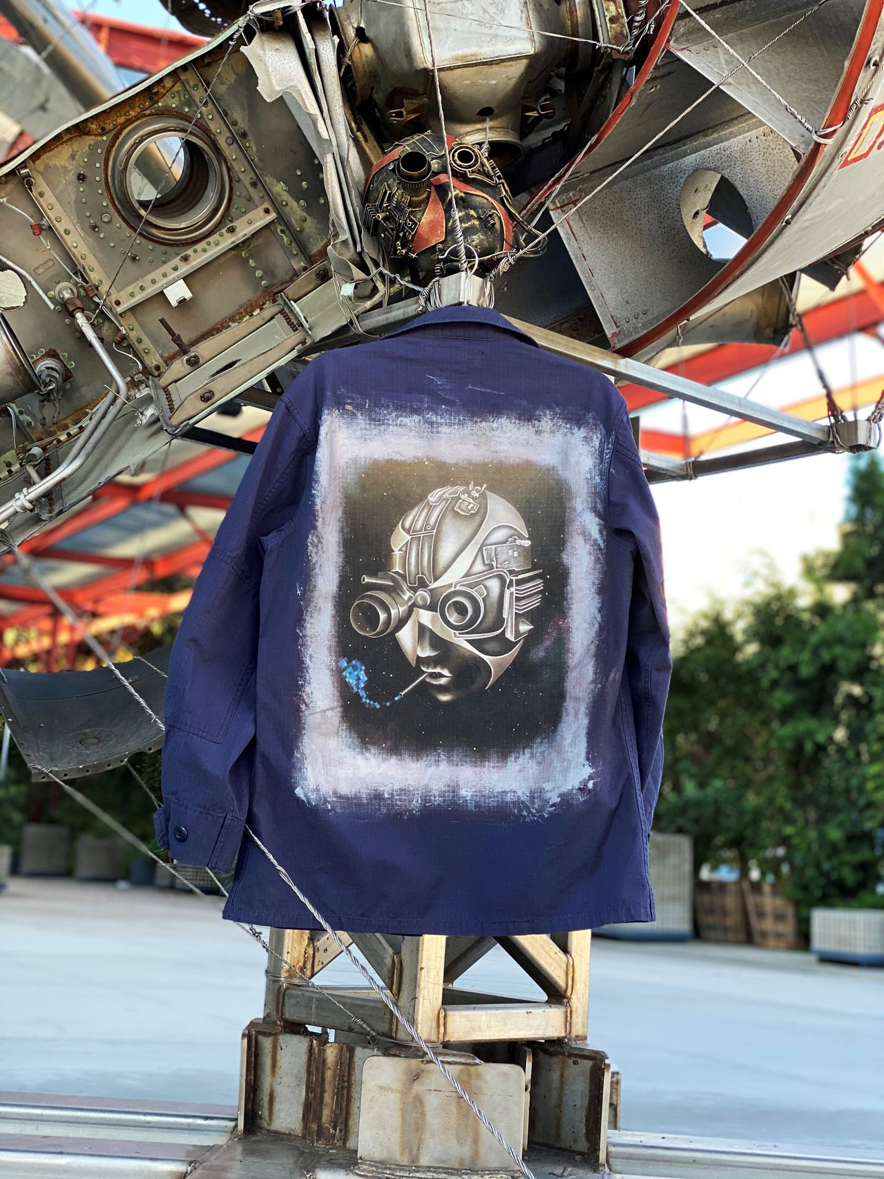"Major Tom" Upcycled Military Shirt Jacket