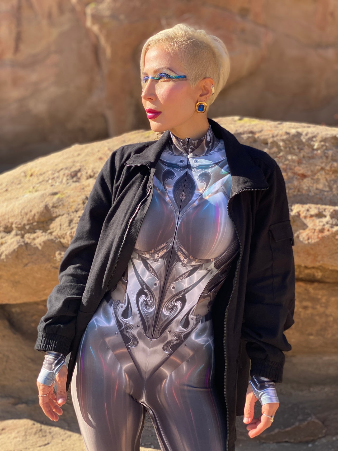 "Beetlemania" Hand-Painted Organic Scarab Jacket