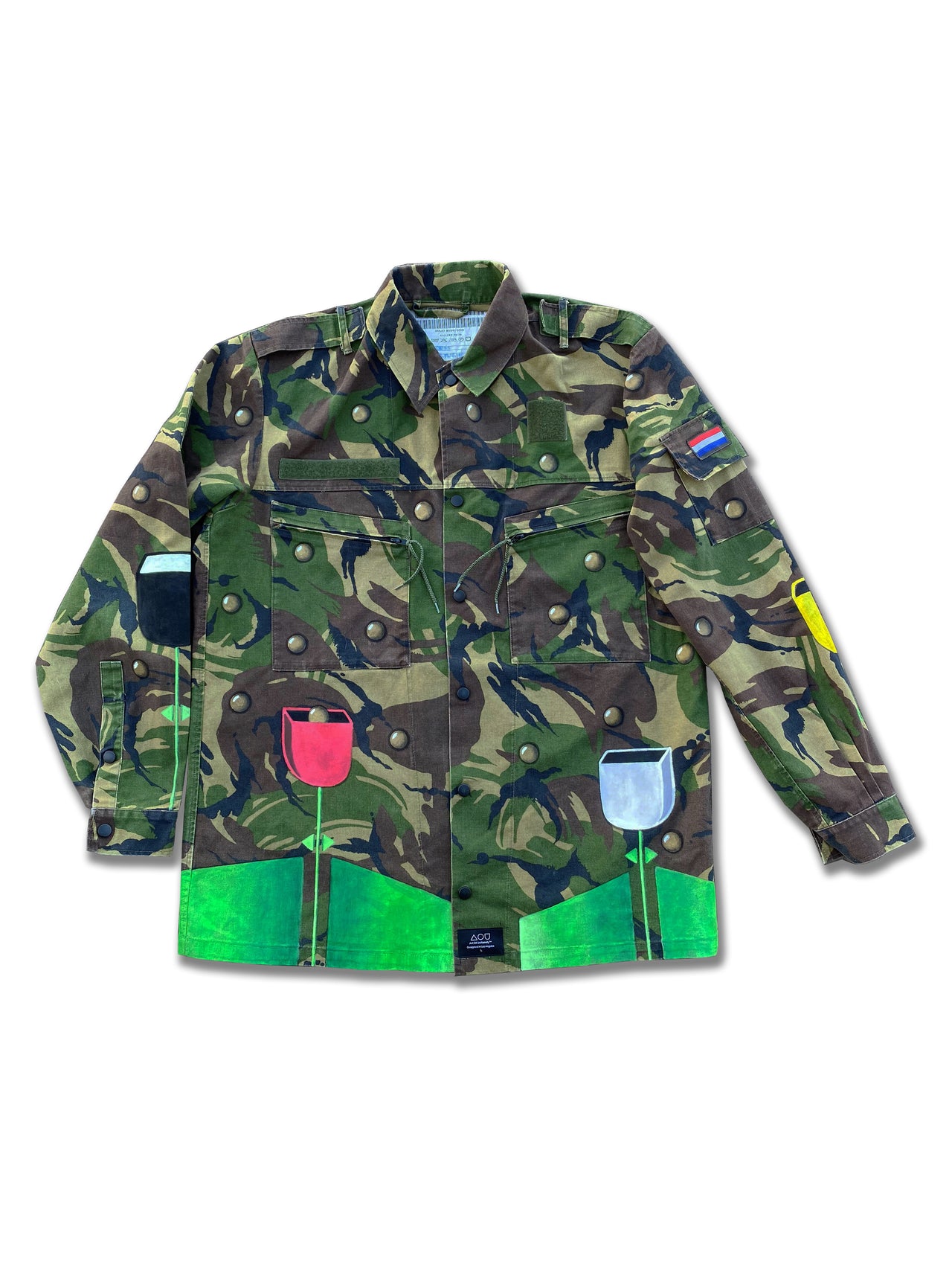 "Tulip Mania" Upcycled Dutch Camo Jacket